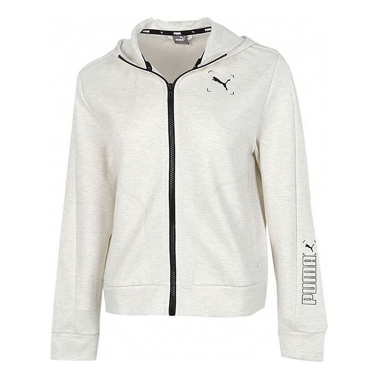 (WMNS) PUMA Nu-Tility Full-Zip Jacket 'White Black' 585252-19