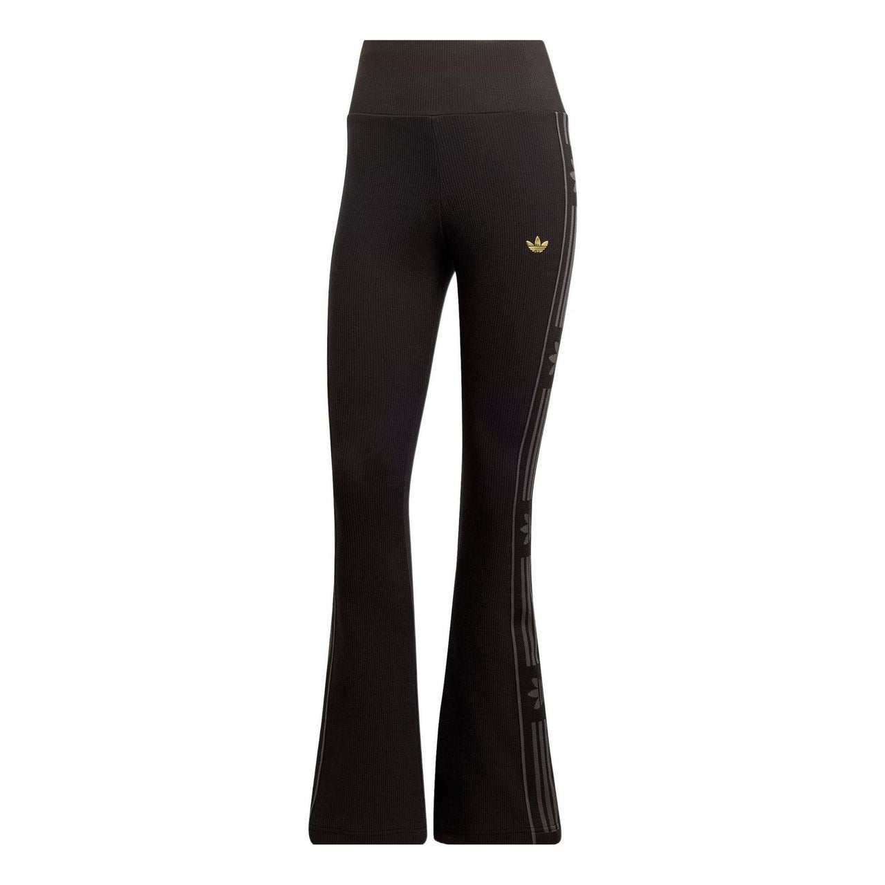 (WMNS) adidas Ski Chic Flared Rib Leggings Asia Sizing 'Black' IA3911