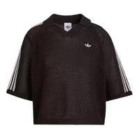 (WMNS) adidas Polo Shirt Asia Sizing 'Black White' KE0198