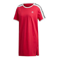 (WMNS) adidas originals Tee Casual Sports Round Neck Short Sleeve Red Dress EH8730