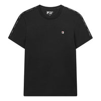 FILA Solid Color Minimalistic Logo Embroidered Short Sleeve Black F11M028136F-BK