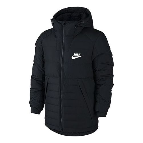 Men's Nike Stay Warm Hooded Down Jacket Black 806862-012