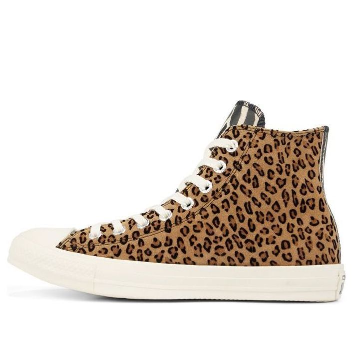 Converse Chuck Taylor All Star Animal Print Suede High Top 'Brown White' 165553C