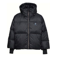 (WMNS) Converse Short Down Fill Puffer Hooded Jacket Asia Sizing 'Black' 10019326-A03