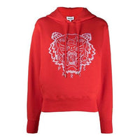 (WMNS) KENZO SS21 Tiger Head Embroidered Pattern Hoodie Red FB52SW8714MM-21