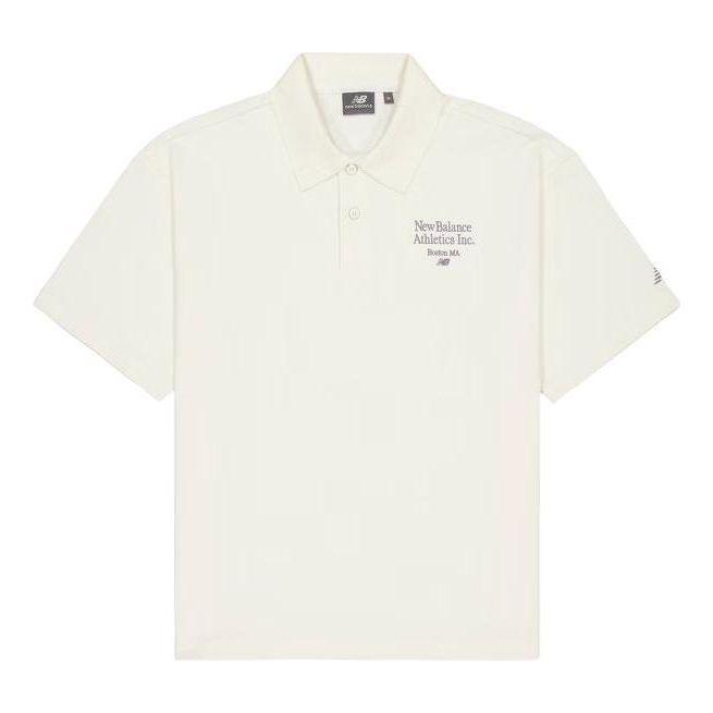 New Balance Athletics Polo Shirt Asia Sizing 'Ivory' NFE21021-IV