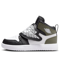 (PS) Air Jordan Sky Jordan 1 'Black White Medium Olive' BQ7197-092