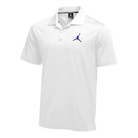 Air Jordan Jumpman Blue Flying Man Logo Short Sleeve polo White 865856-107