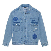 Li-Ning Embroidered Denim Jacket 'Denim Blue' AJDS337-1