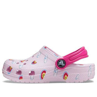 (TD) Crocs Classic Graphic Print Clogs 'Pink' 207321-6GD