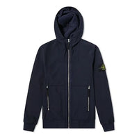 STONE ISLAND Soft Shell-R Sleeve hooded Zipper Unisex Navy Blue 7115Q0222-V0020