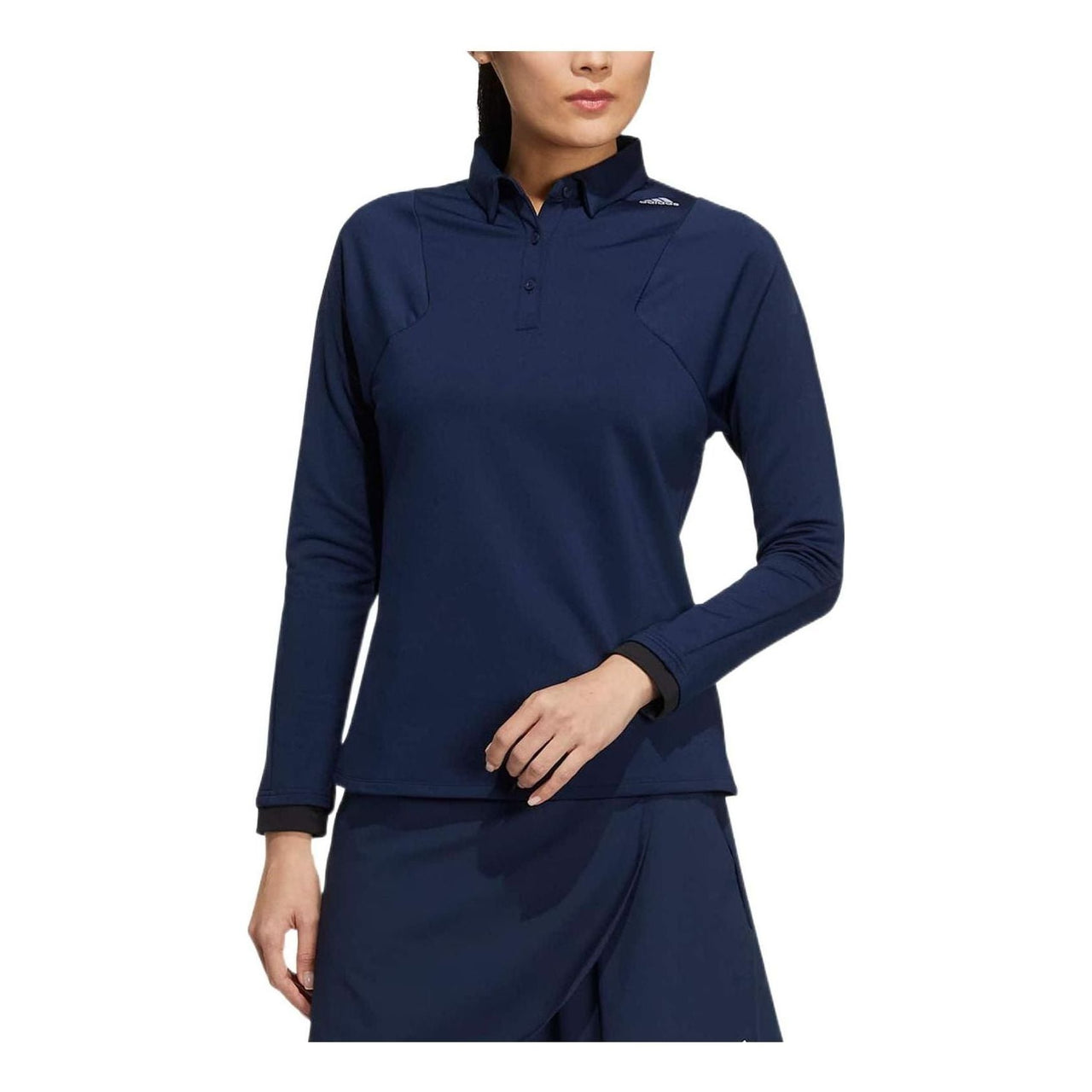 (WMNS) adidas COLD.RDY Warm Long Sleeve Stretch Button Down Shirt Asia Sizing 'Navy' HG1721