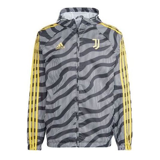 adidas Juventus 23/24 DNA Windbreaker Jackets 'Grey Yelllow' HZ4963