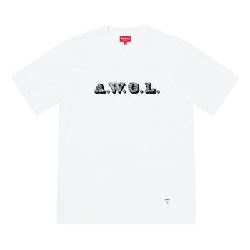Supreme SS19 AWOL Football Top White Round Neck Short Sleeve Unisex SUP-SS19-443