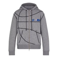 LOUIS VUITTON x NBA Logo Print Sweatshirt M Grey 1A8GW2