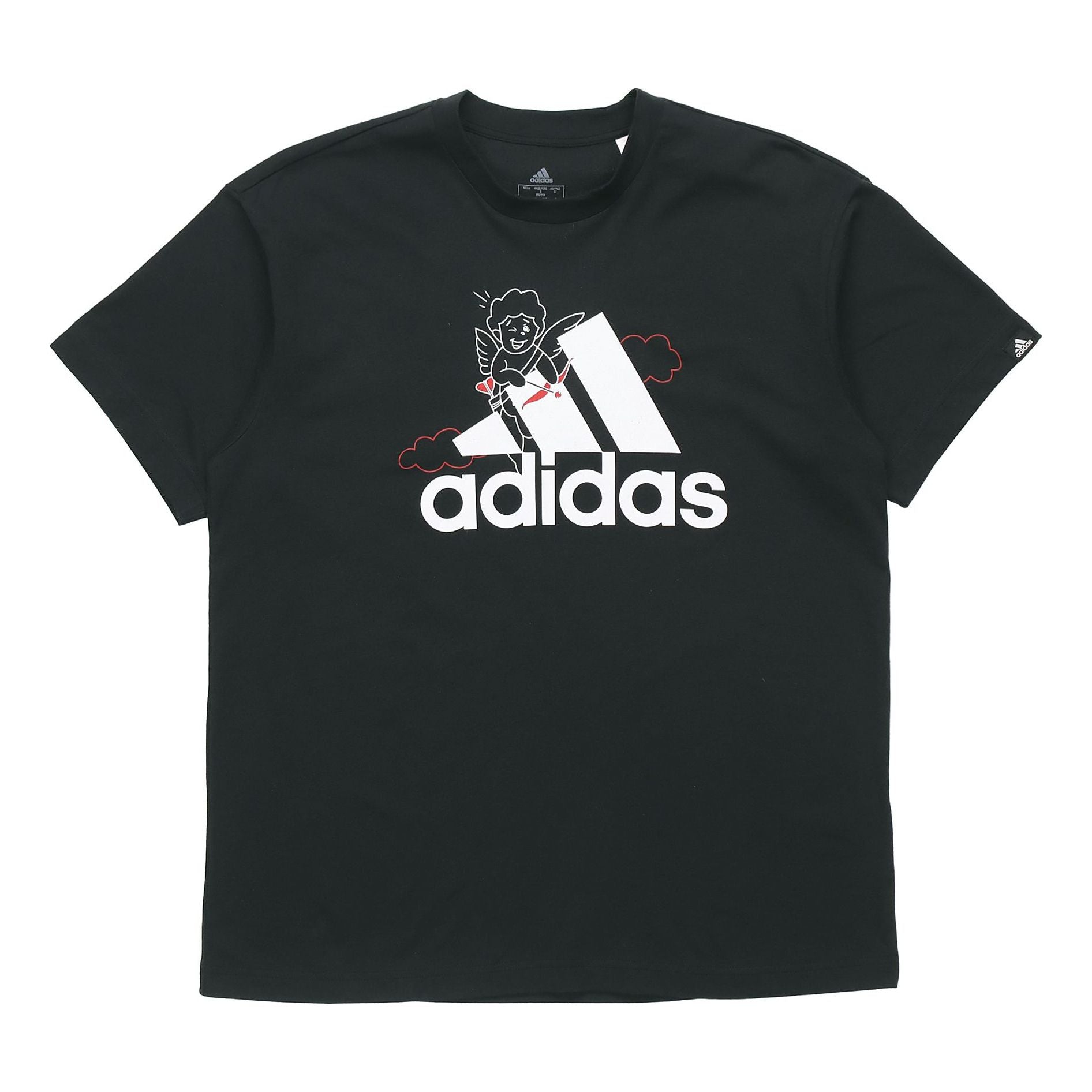 adidas U Vday T Athleisure Casual Sports Printing Pattern Short Sleeve Couple Style Black GV2911