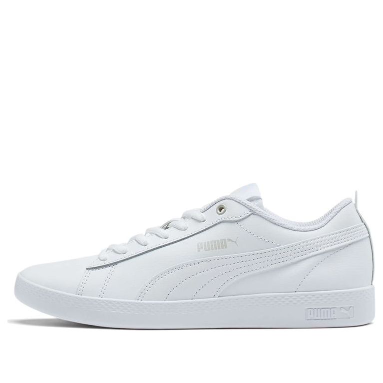 (WMNS) PUMA Smash v2 Leather 'Triple White' 365208-04