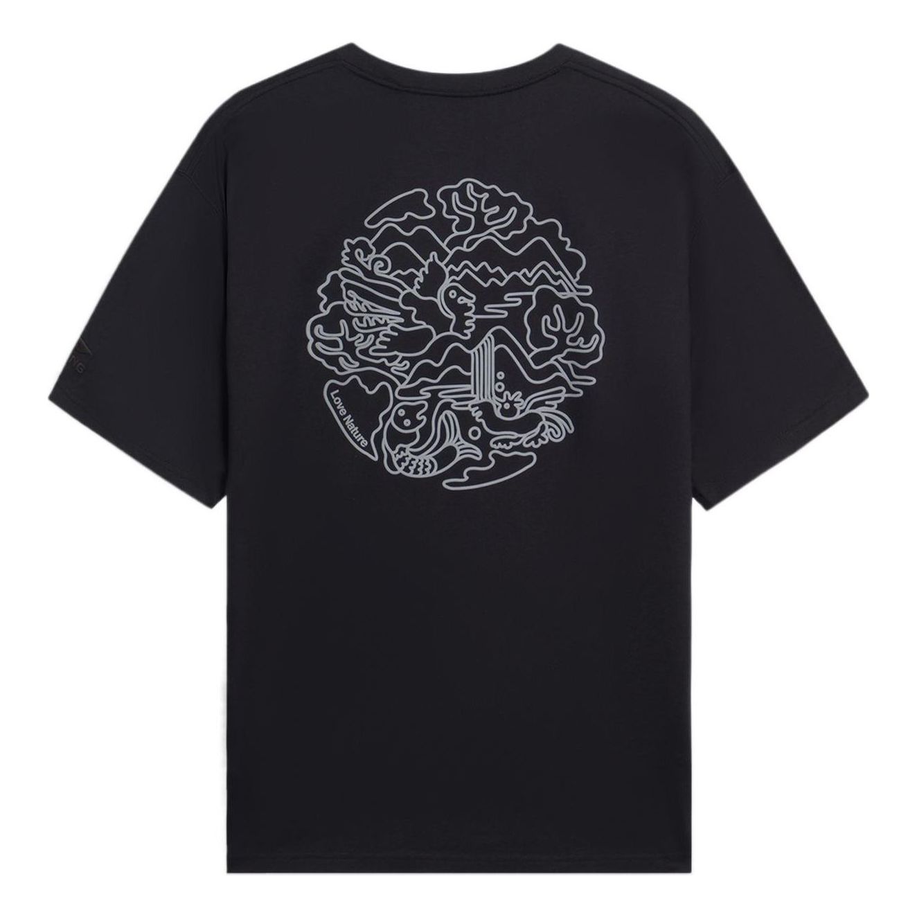 Li-Ning Love Nature Graphic T-shirt 'Black' AHSS171-2