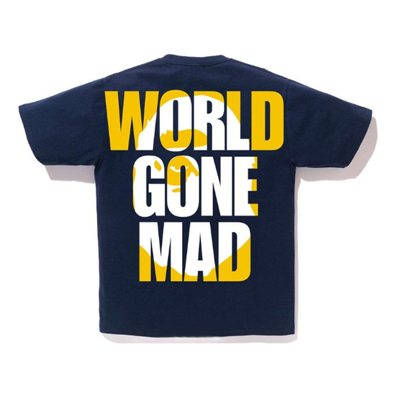 BAPE World Gone Mad Overlap Tee Navy BAPE-SS18-110