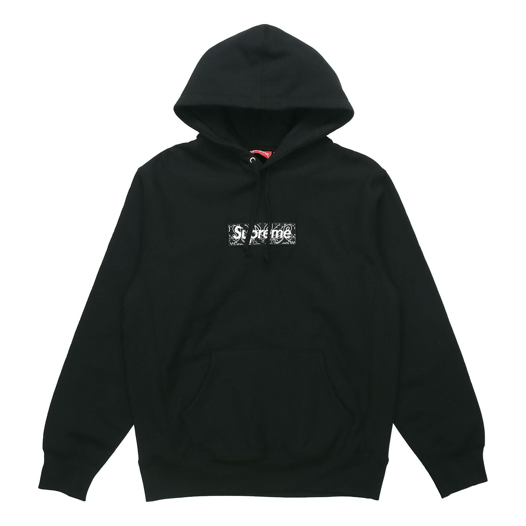 Supreme FW19 Week 16 Bandana Box Logo Fleece Hoodie 'Black' SUP-FW19-10825