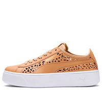 (WMNS) PUMA Vikky Stacked Laser Cut SoftFoam Sneakers Brown 369378-03