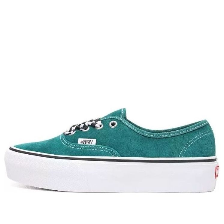 Vans Checkerboard Lace Authentic Platform 20 'White Green' VN0A3AV8S1W