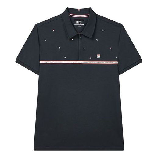 FILA Embroidered Logo Casual Sports Short Sleeve POLO Blue F11M131119F-NV