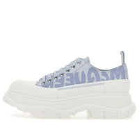 (WMNS) Alexander McQueen Tread Slick Low Lace Up Graffiti Shoes 'Blue White' 708753W4RQ24632