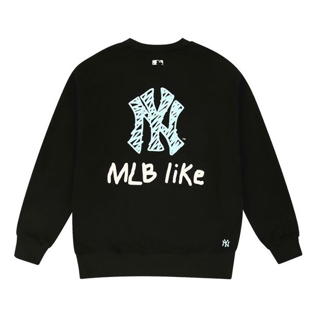 MLB LIKE New York Yankees Long-Sleeve Graffiti Printing Fleece Unisex Black 31MT08011-50L
