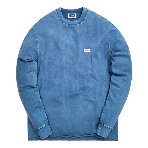 KITH LAX Pigment Dyed L/S Tee Alphabet Long Sleeves Denim Blue KH3672-209