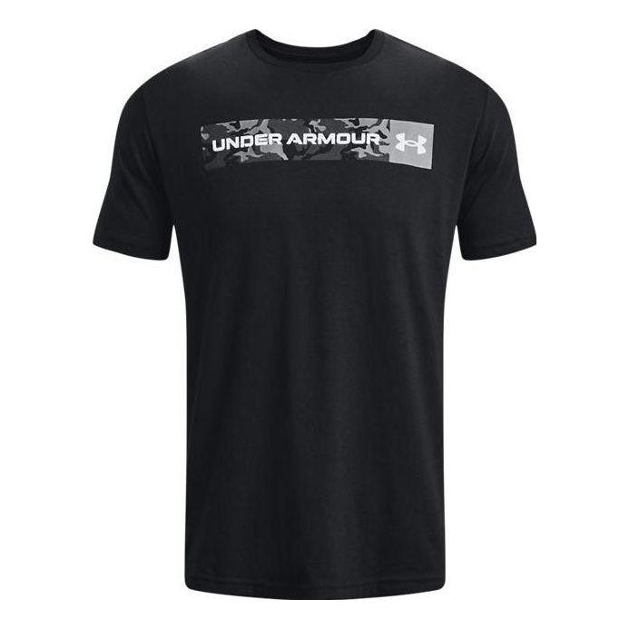 Under Armour Camo Chest Stripe Short Sleeve T-shirt 'Black White' 1376830-001