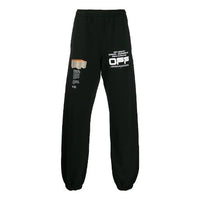 Off-White SS20 Wavy Logo Track Pants For Men Black OMCH020R20E300041001