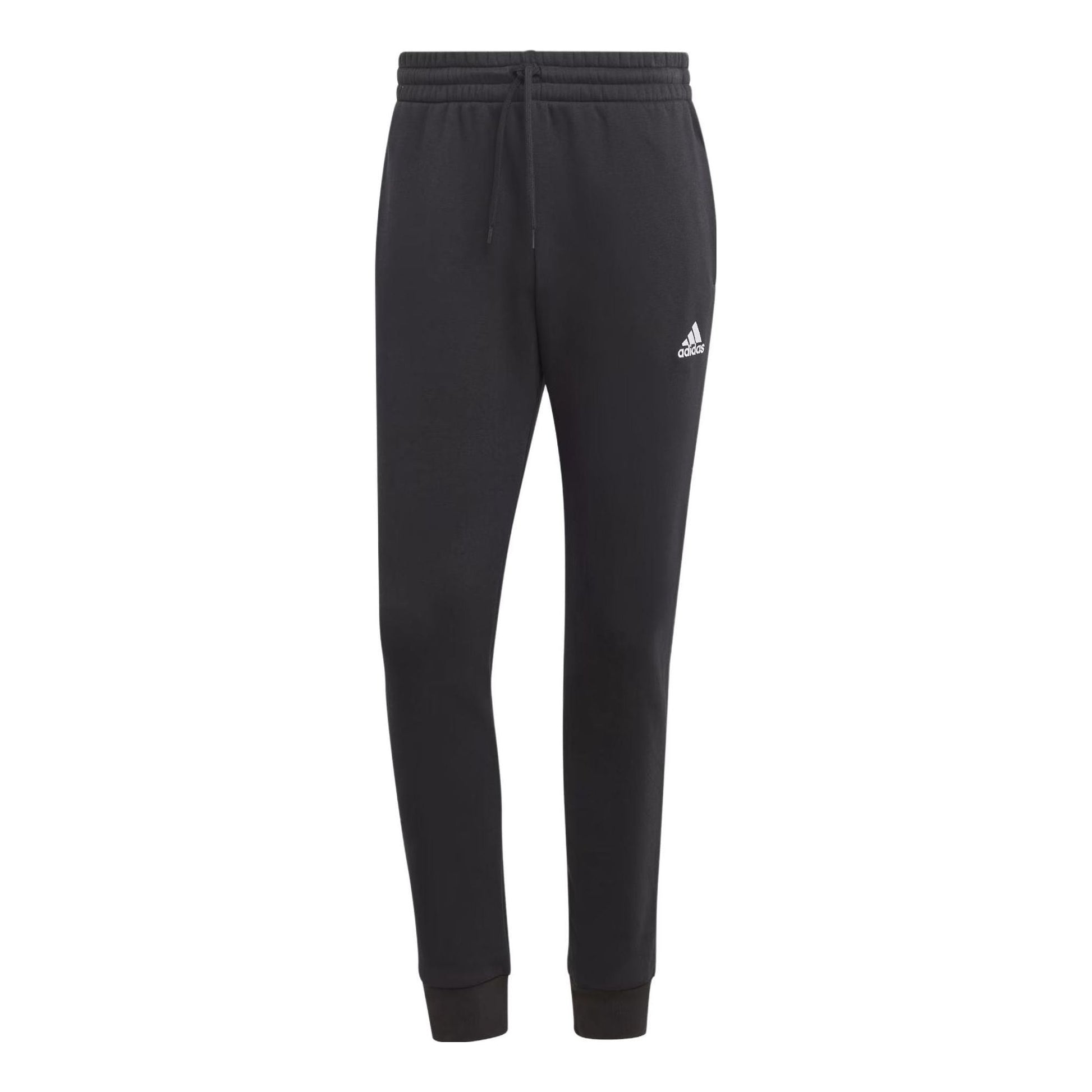 adidas Essentials Fleece Tapered Cuffed Pants 'Black' IB4023