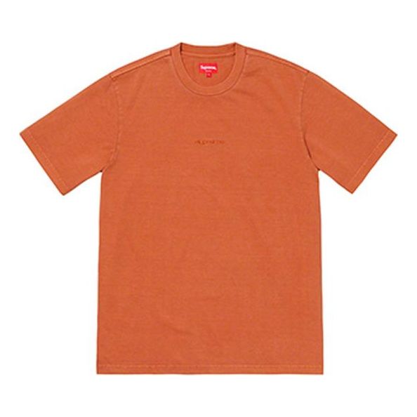 Supreme SS19 Overdyed Tee Washed Distress Short Sleeve Unisex Orange SUP-SS19-862