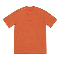 Supreme SS19 Overdyed Tee Washed Distress Short Sleeve Unisex Orange SUP-SS19-862