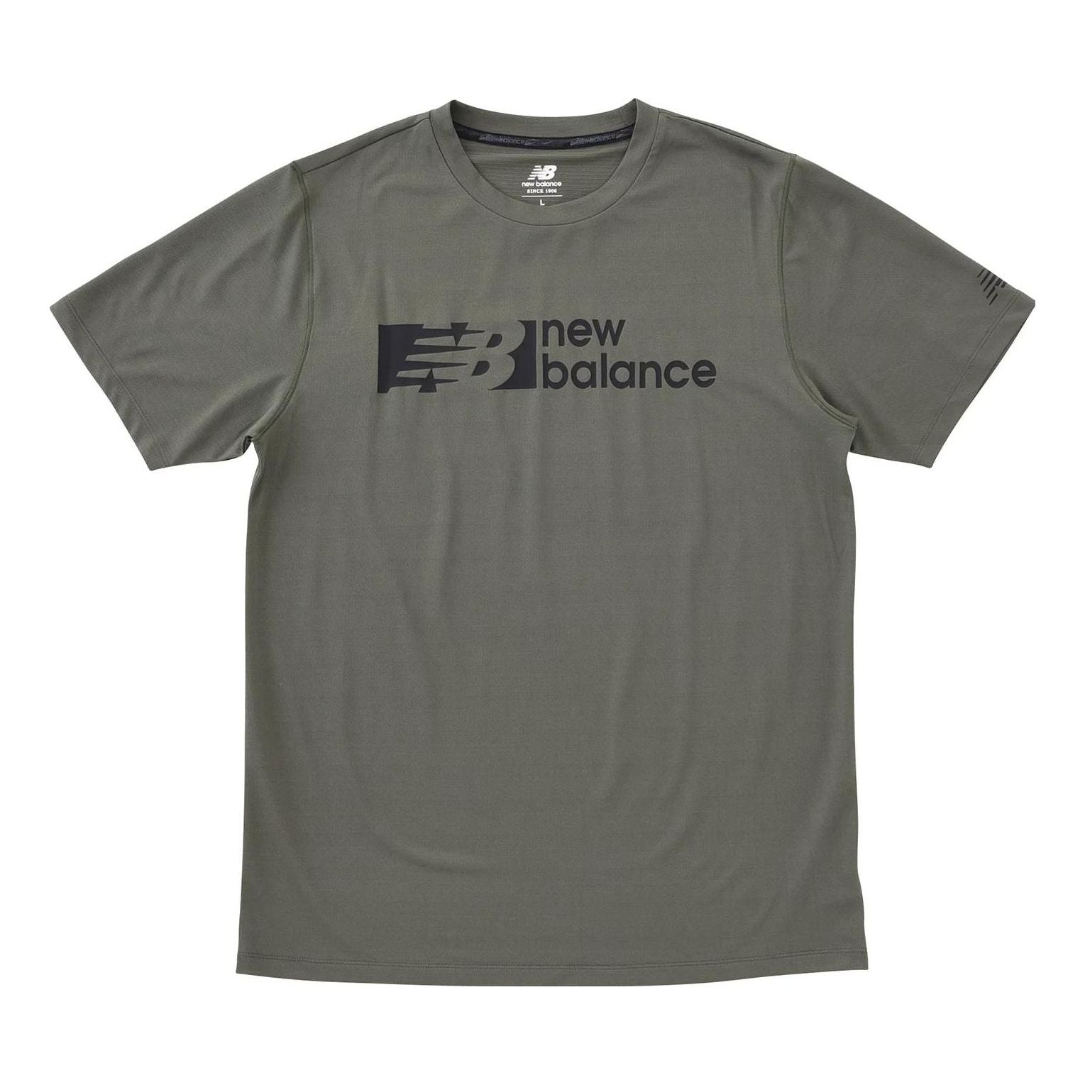 New Balance Athletic Tee Asia Sizing 'Dark Green' AMT31074-DON