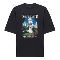 Balenciaga SS21 Retro Plain Weave Large Short Sleeve Unisex Black T-Shirt 641614TJVH61000