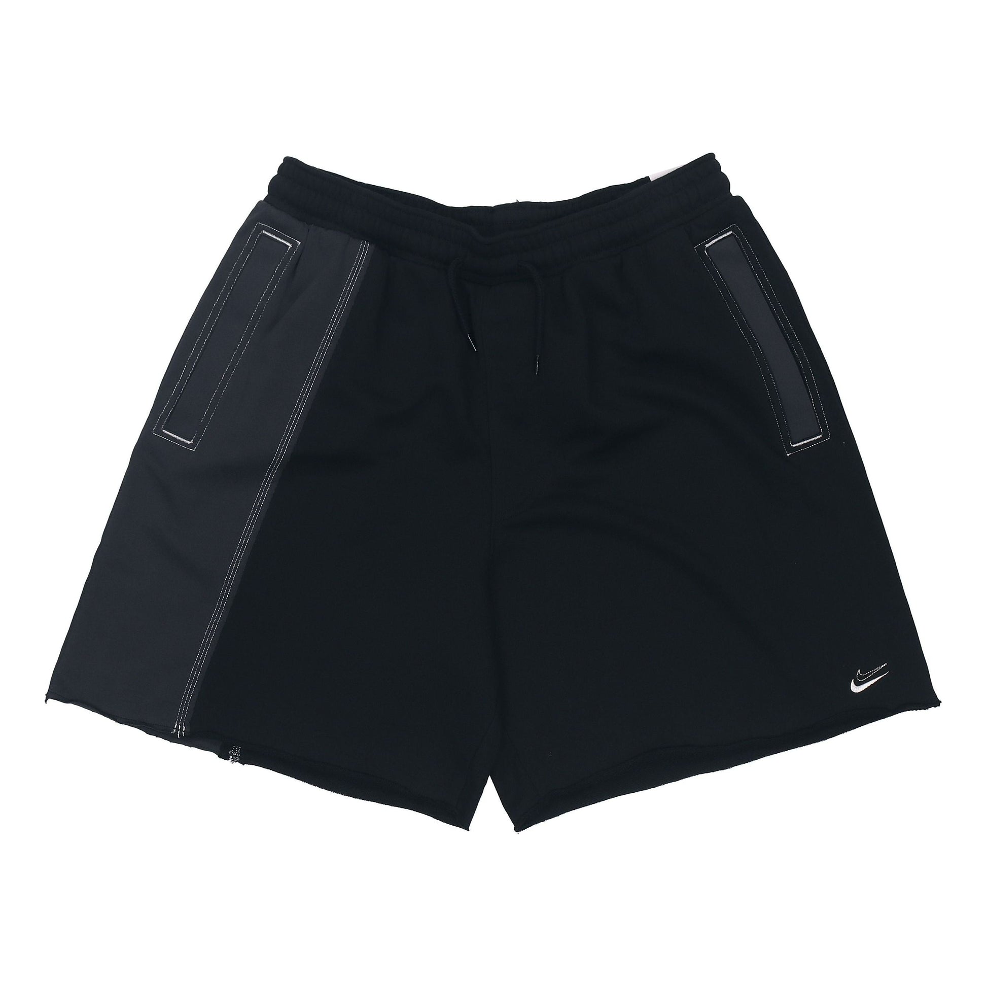 Nike Durant French Terry Breathable Sports Drawstring Solid Color Splicing Embroidered Alphabet Loose Shorts Black DH7374-010