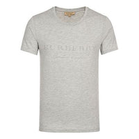 Burberry Logo Printing Round Collar Male Grey 40507511