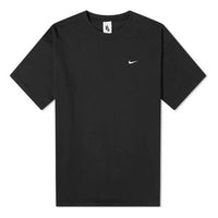 Nike lab Swoosh Tee Chest Small Logo Short Sleeve Black CU8126-010