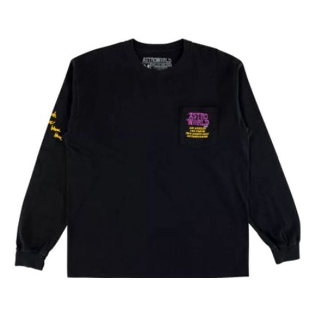 Travis Scott Unisex Cactus Jack Astro World Logo Round-neck Swea Black TC-91