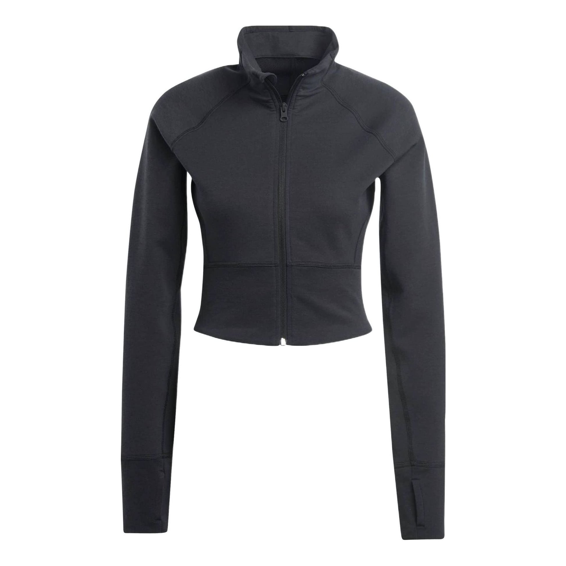 (WMNS) adidas Aeroready Studio Cropped Jacket Asia Sizing 'Black' HD8944