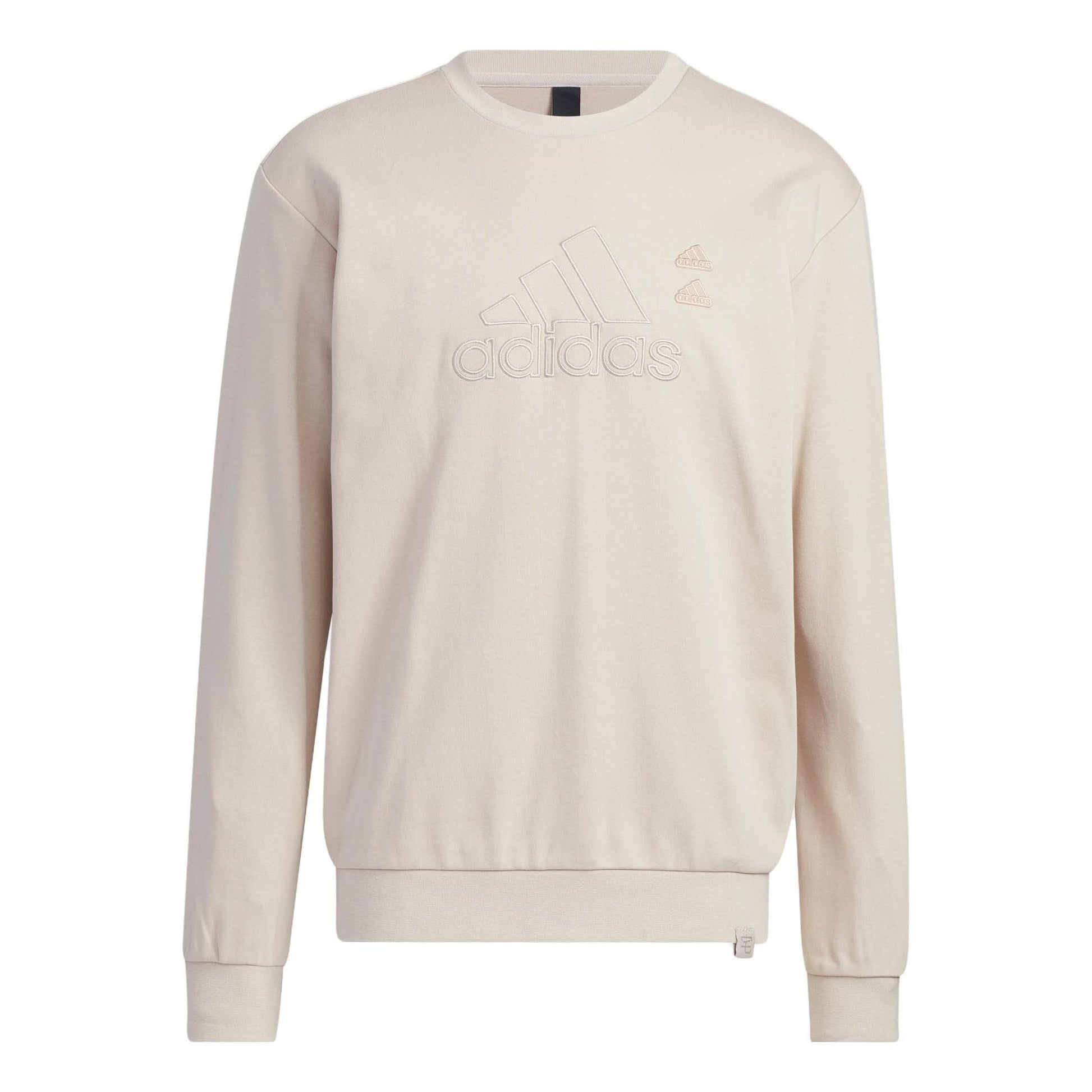 adidas ST GZ LOGO Sweatshirt Asia Sizing 'Tan' IA6953