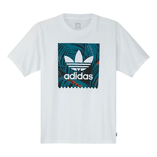 adidas originals Blue Printing Short Sleeve White EC7361