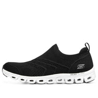 (WMNS) Skechers Glide Step 'Black White' 104330-BKW