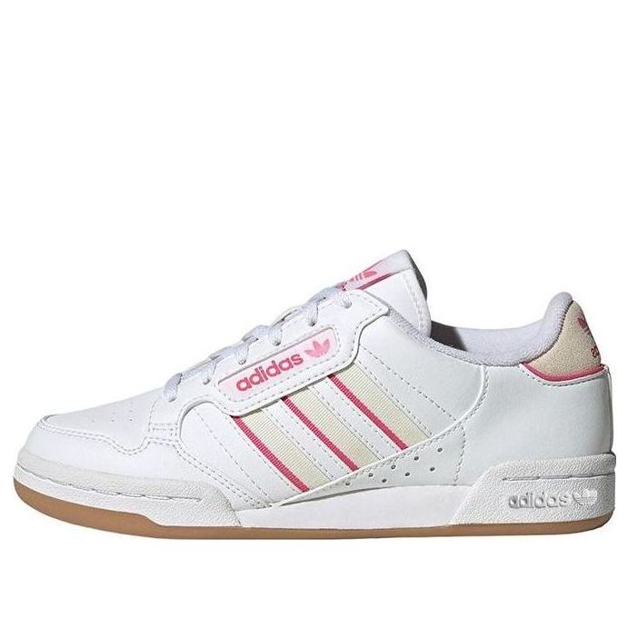 (GS) adidas Continental 80 Stripes 'White Solar Pink' GY9349
