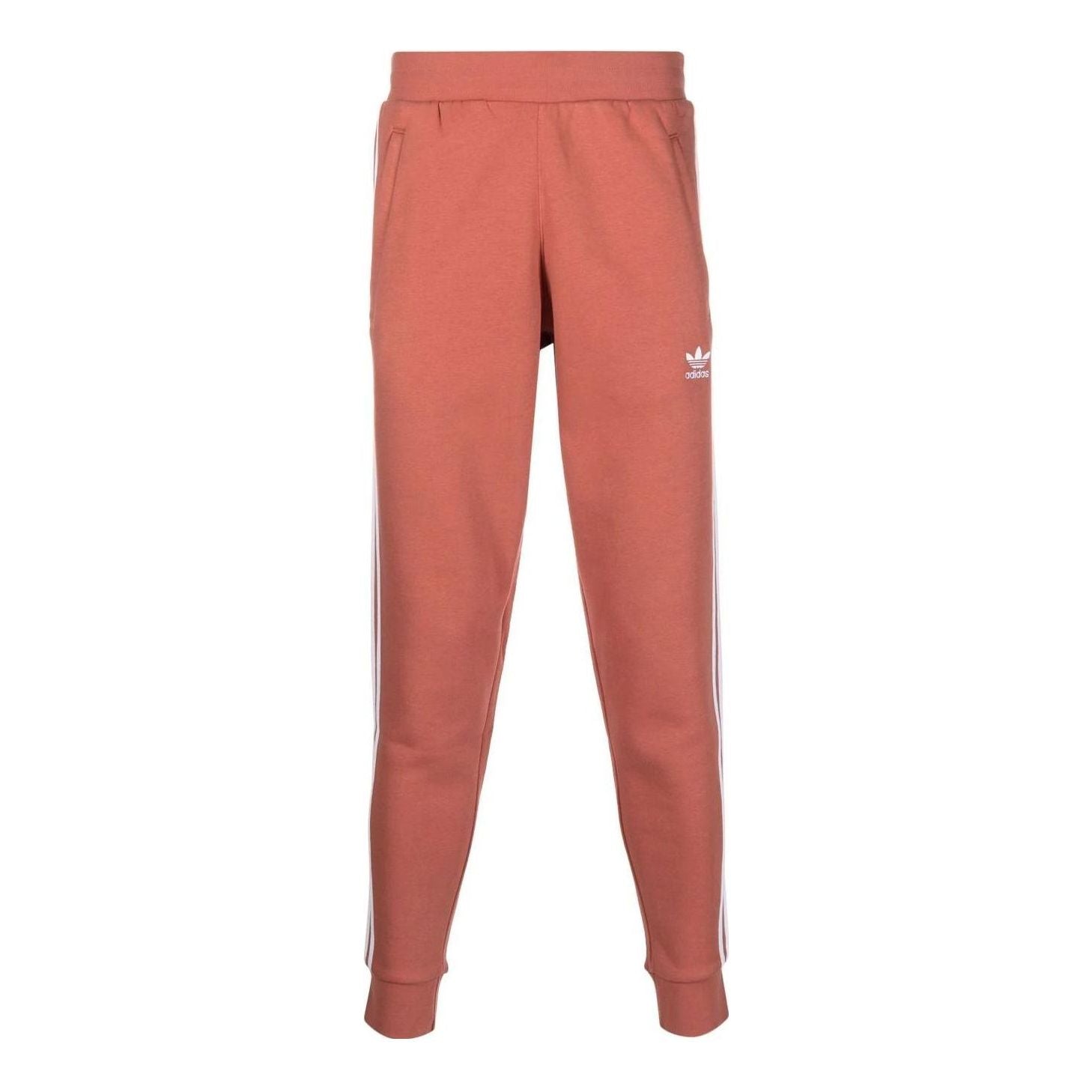 Men's adidas originals Solid Color Logo Printing Side Stripe Bundle Feet Sports Pants/Trousers/Joggers Red Brown HK7300