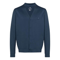 Men's adidas Logo Embroidered V Neck Long Sleeves Knitwear Blue HA9101