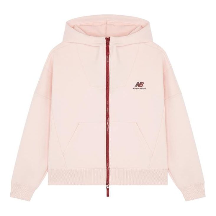 (WMNS) New Balance Athletics Full-Zip Jacket Asia Sizing 'Pink' AWJ21315-PIE