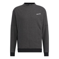 Men's adidas Gt Crew Sw Solid Color Alphabet Embroidered Pullover Long Sleeves Black HG3265